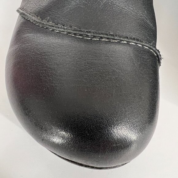 Taos Splurge Black Leather Mary Jane‎ Wedge Casual Heeled Shoe Sz 9 - Picture 6 of 15